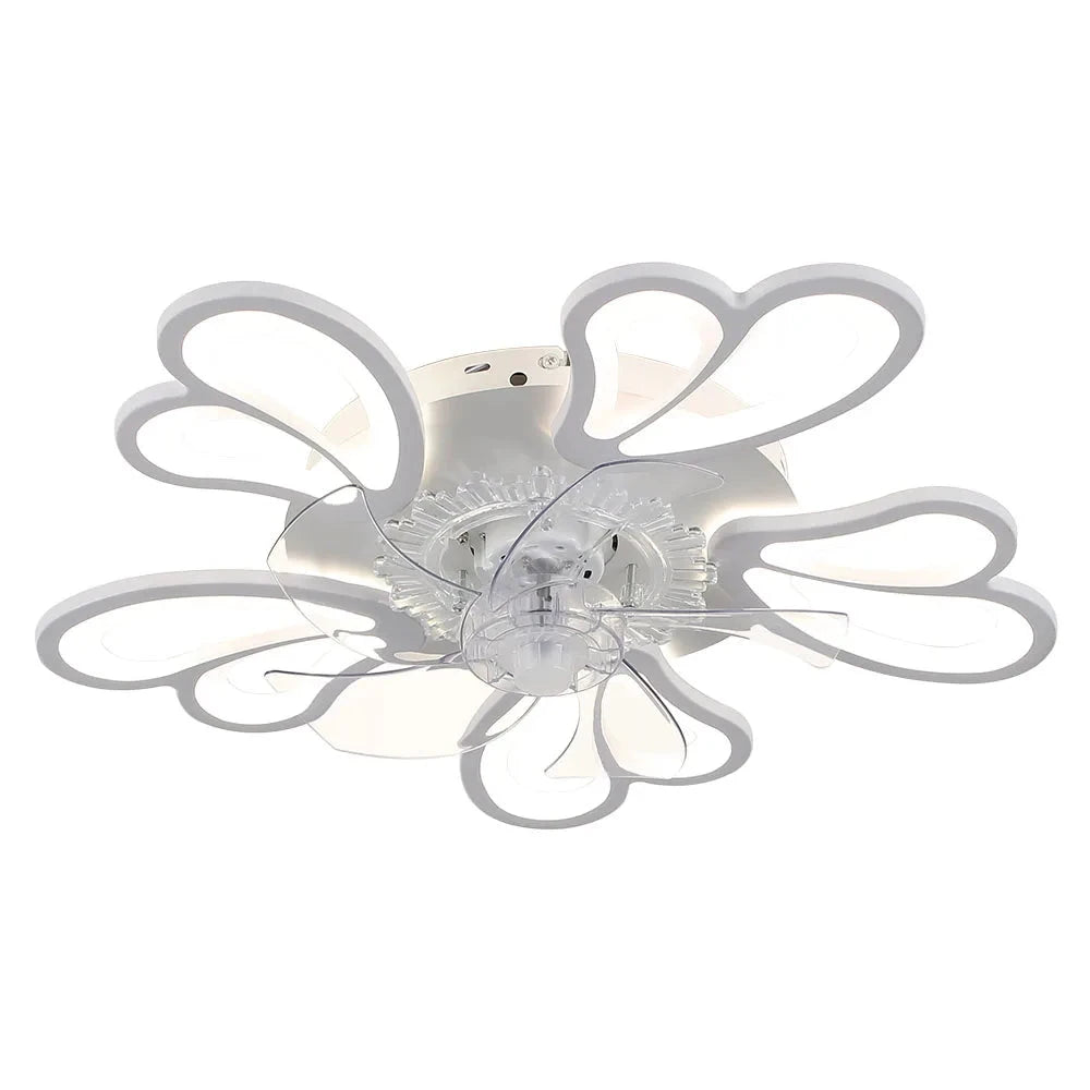 Modern Ceiling Fan with LED Light, Remote Control &amp; Bluetooth , 6-Speed Wind Settings ceiling fan Manwatstore