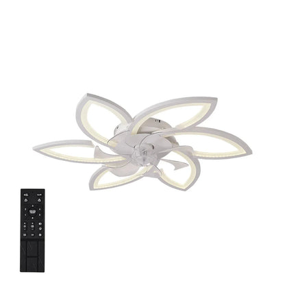 Modern Flower Shape Ceiling Fan With LED Lights- Adjustable 6-Gear Speed Dimmable Ceiling Fan ceiling fan Manwatstore