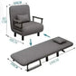 Modern folding sofa bed apartment small apartment simple single and double folding sofa with armrest Manwatstore
