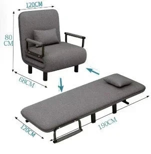 Modern folding sofa bed apartment small apartment simple single and double folding sofa with armrest Manwatstore