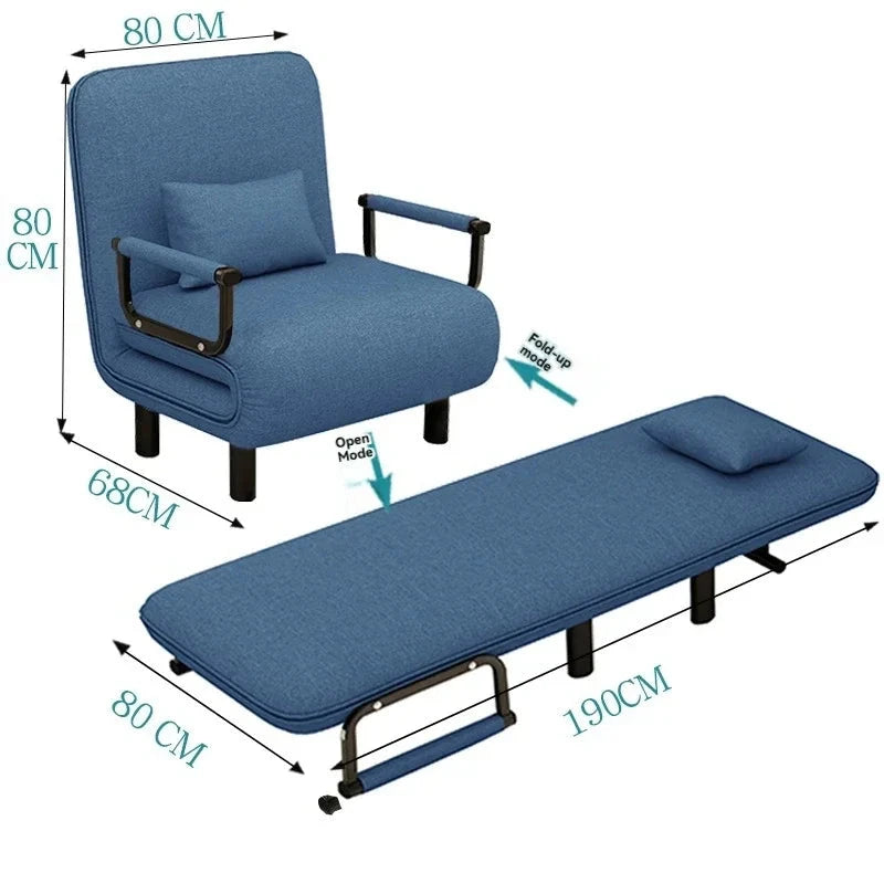 Modern folding sofa bed apartment small apartment simple single and double folding sofa with armrest Manwatstore