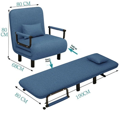 Modern folding sofa bed apartment small apartment simple single and double folding sofa with armrest Manwatstore