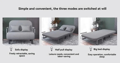 Modern folding sofa bed apartment small apartment simple single and double folding sofa with armrest Manwatstore