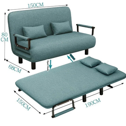 Modern folding sofa bed apartment small apartment simple single and double folding sofa with armrest Manwatstore