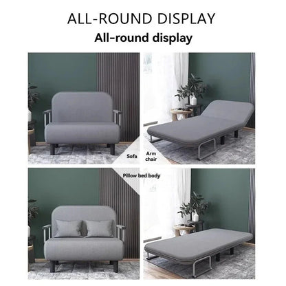 Modern folding sofa bed apartment small apartment simple single and double folding sofa with armrest Manwatstore