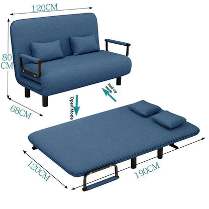 Modern folding sofa bed apartment small apartment simple single and double folding sofa with armrest Manwatstore
