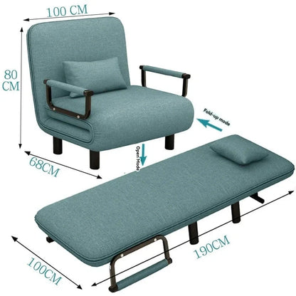 Modern folding sofa bed apartment small apartment simple single and double folding sofa with armrest Manwatstore