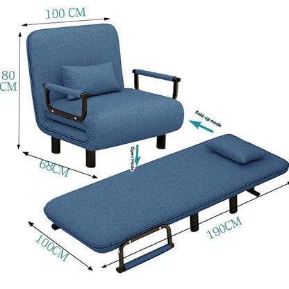 Modern folding sofa bed apartment small apartment simple single and double folding sofa with armrest Manwatstore