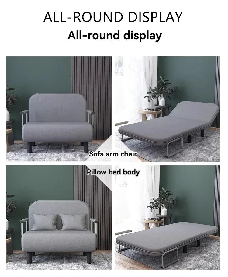 Modern folding sofa bed apartment small apartment simple single and double folding sofa with armrest Manwatstore