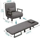 Modern folding sofa bed apartment small apartment simple single and double folding sofa with armrest Manwatstore