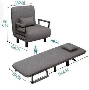 Modern folding sofa bed apartment small apartment simple single and double folding sofa with armrest Manwatstore