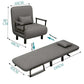 Modern folding sofa bed apartment small apartment simple single and double folding sofa with armrest Manwatstore