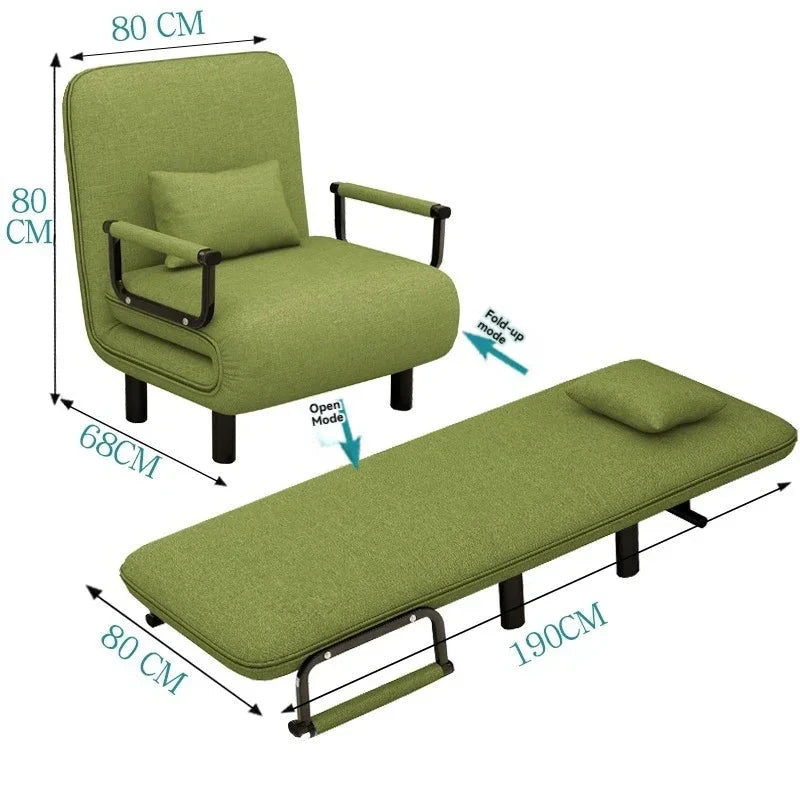 Modern folding sofa bed apartment small apartment simple single and double folding sofa with armrest Manwatstore
