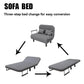 Modern folding sofa bed apartment small apartment simple single and double folding sofa with armrest Manwatstore