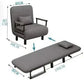 Modern folding sofa bed apartment small apartment simple single and double folding sofa with armrest Manwatstore