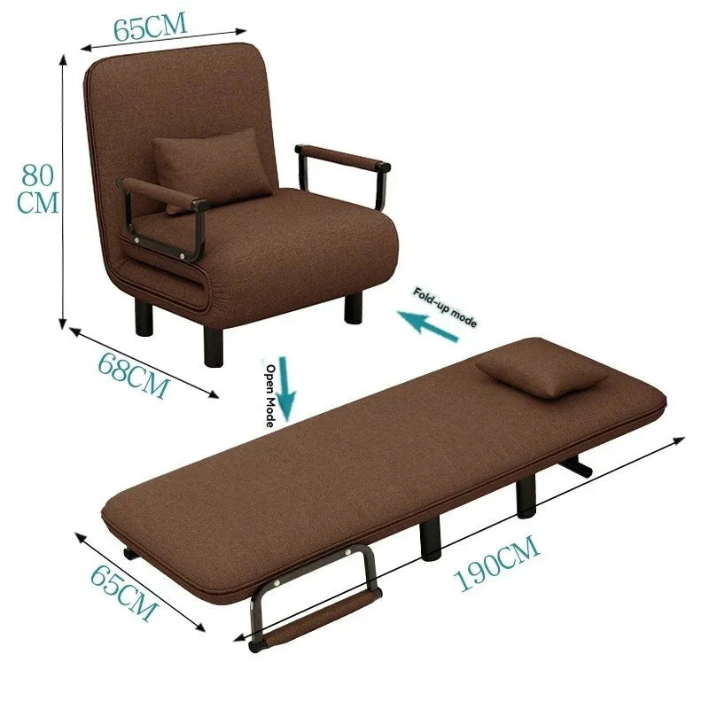 Modern folding sofa bed apartment small apartment simple single and double folding sofa with armrest Manwatstore