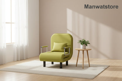 Modern Grey Sofa Bed – Folding Recliner for Small Apartments Manwatstore