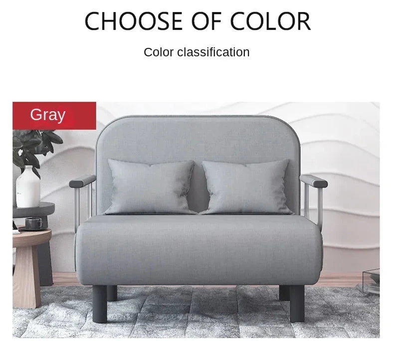 Modern Grey Sofa Bed – Folding Recliner for Small Apartments Manwatstore