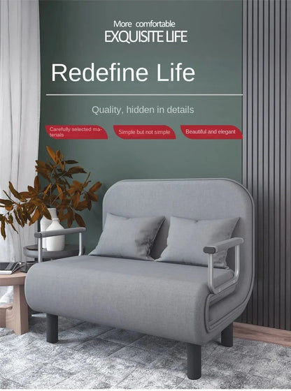 Modern Grey Sofa Bed – Folding Recliner for Small Apartments Manwatstore