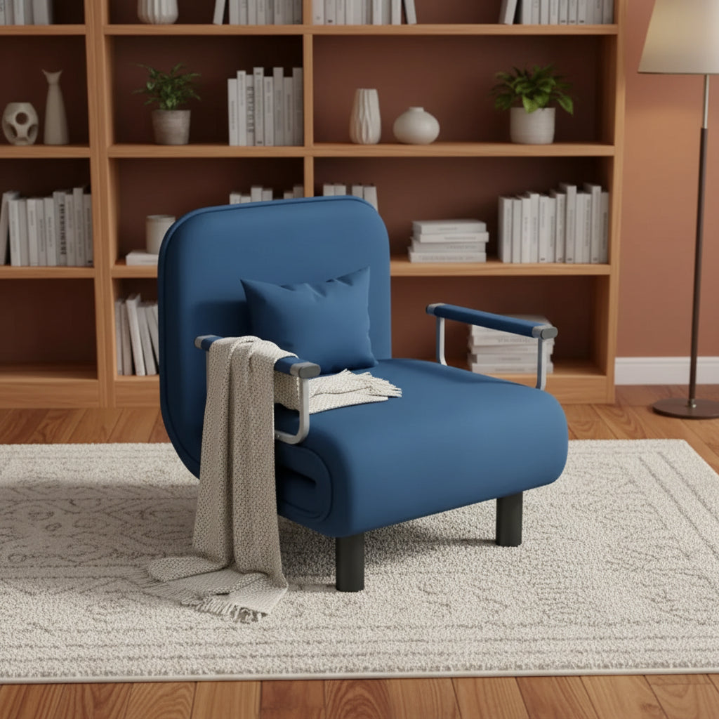 Modern Grey Sofa Bed – Folding Recliner for Small Apartments Manwatstore