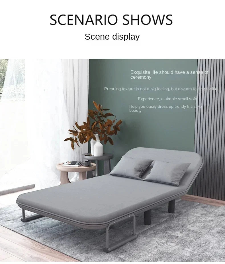 Modern Grey Sofa Bed – Folding Recliner for Small Apartments Manwatstore