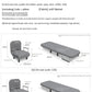 Modern Grey Sofa Bed – Folding Recliner for Small Apartments Manwatstore