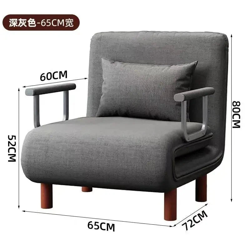 Modern Grey Sofa Bed – Folding Recliner for Small Apartments Manwatstore