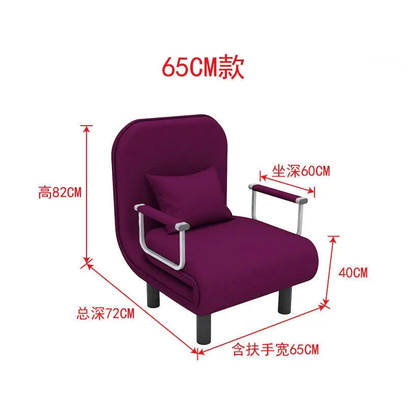 Modern Grey Sofa Bed – Folding Recliner for Small Apartments Manwatstore