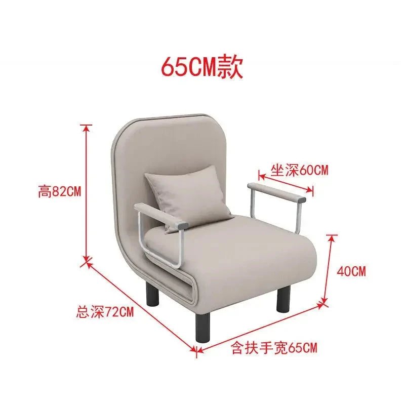 Modern Grey Sofa Bed – Folding Recliner for Small Apartments Manwatstore