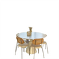 Modern Home Dining Table Oval White Deco Balcony Dining Table Luxury Relaxing Salle A Manger Complet Table Et Chaise Furniture Manwatstore