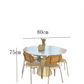 Modern Home Dining Table Oval White Deco Balcony Dining Table Luxury Relaxing Salle A Manger Complet Table Et Chaise Furniture Manwatstore