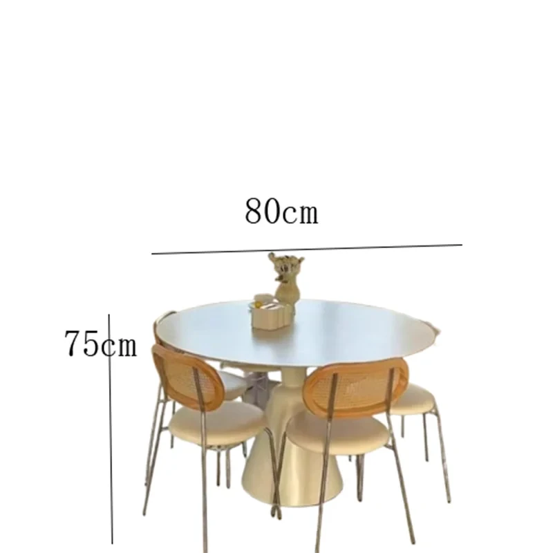 Modern Home Dining Table Oval White Deco Balcony Dining Table Luxury Relaxing Salle A Manger Complet Table Et Chaise Furniture Manwatstore