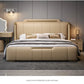 Modern Italian Luxe Leather Upholstered Bed Bed Manwatstore