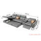 Modern L-Shaped Electric Recliner Sofa Bed – Italian Leather Sectional Couch Manwatstore