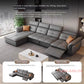Modern L-Shaped Electric Recliner Sofa Bed – Italian Leather Sectional Couch Manwatstore