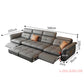 Modern L-Shaped Electric Recliner Sofa Bed – Italian Leather Sectional Couch Manwatstore