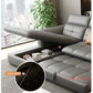 Modern L-Shaped Electric Recliner Sofa Bed – Italian Leather Sectional Couch Manwatstore