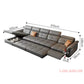 Modern L-Shaped Electric Recliner Sofa Bed – Italian Leather Sectional Couch Manwatstore