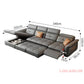 Modern L-Shaped Electric Recliner Sofa Bed – Italian Leather Sectional Couch Manwatstore