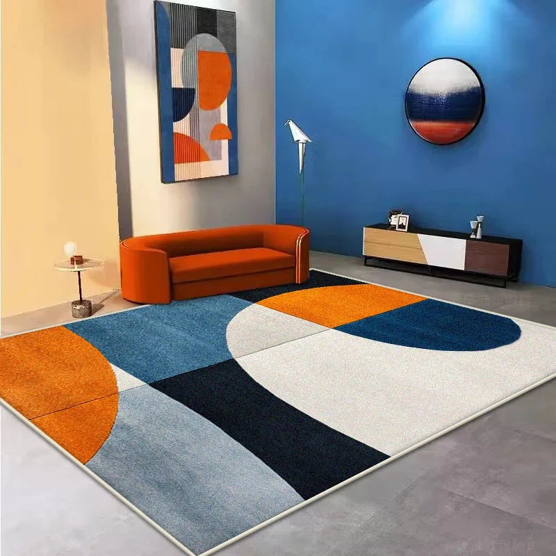 Modern Large Living Room Carpet Decoration Bedroom Washable Geometric Large Area Rugs Non-slip Area Rug Coffee Tables Mat Manwatstore