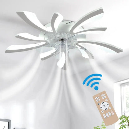 Modern LED Ceiling Fan with Remote Control, 6 Speeds &amp; 3 Colour Temperatures ceiling fan Manwatstore