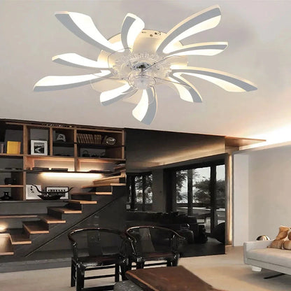 Modern LED Ceiling Fan with Remote Control, 6 Speeds &amp; 3 Colour Temperatures ceiling fan Manwatstore