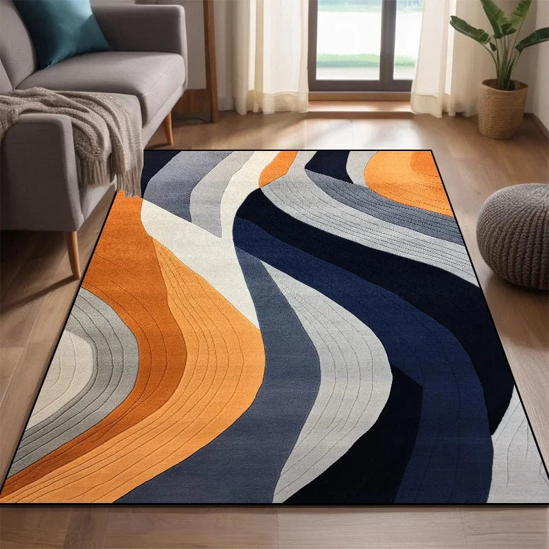 Modern Nordic Style Carpet for Rooms Washable Large Living Room Carpet Color Coffee Tables Mat Non-slip Cloakroom Decor Rugs 러그 Manwatstore