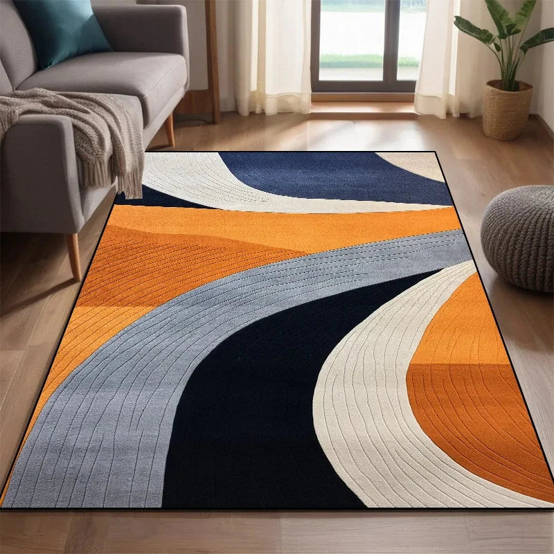 Modern Nordic Style Carpet for Rooms Washable Large Living Room Carpet Color Coffee Tables Mat Non-slip Cloakroom Decor Rugs 러그 Manwatstore