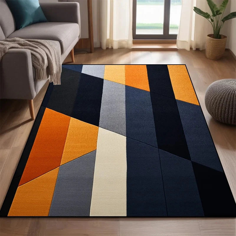 Modern Nordic Style Carpet for Rooms Washable Large Living Room Carpet Color Coffee Tables Mat Non-slip Cloakroom Decor Rugs 러그 Manwatstore
