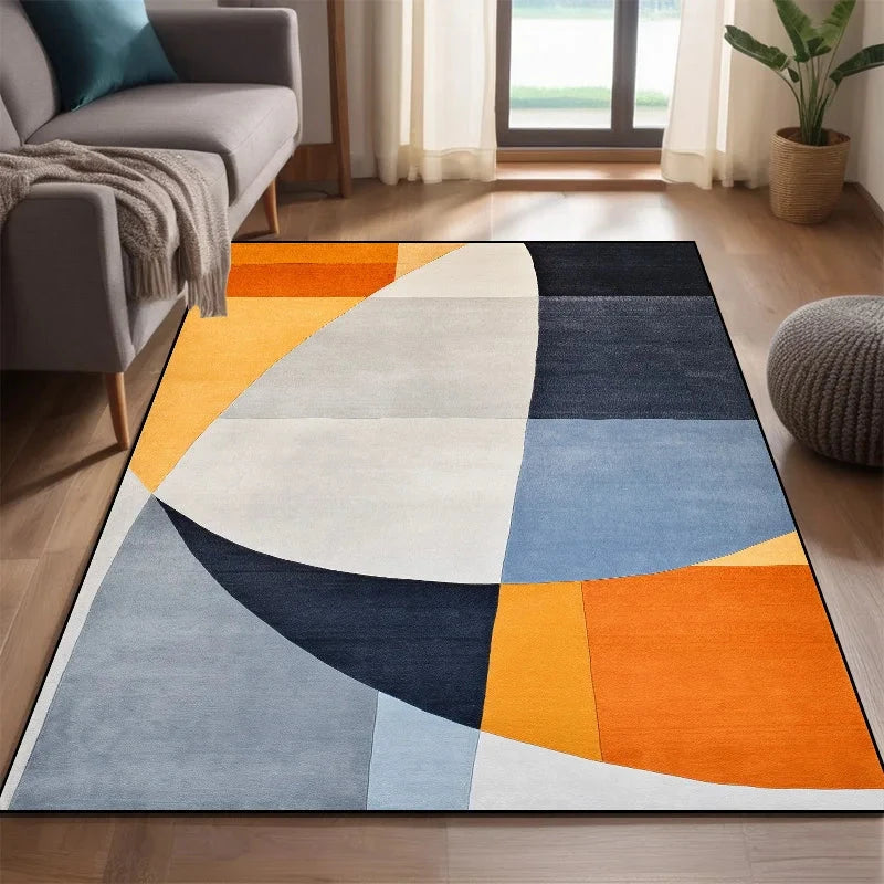 Modern Nordic Style Carpet for Rooms Washable Large Living Room Carpet Color Coffee Tables Mat Non-slip Cloakroom Decor Rugs 러그 Manwatstore
