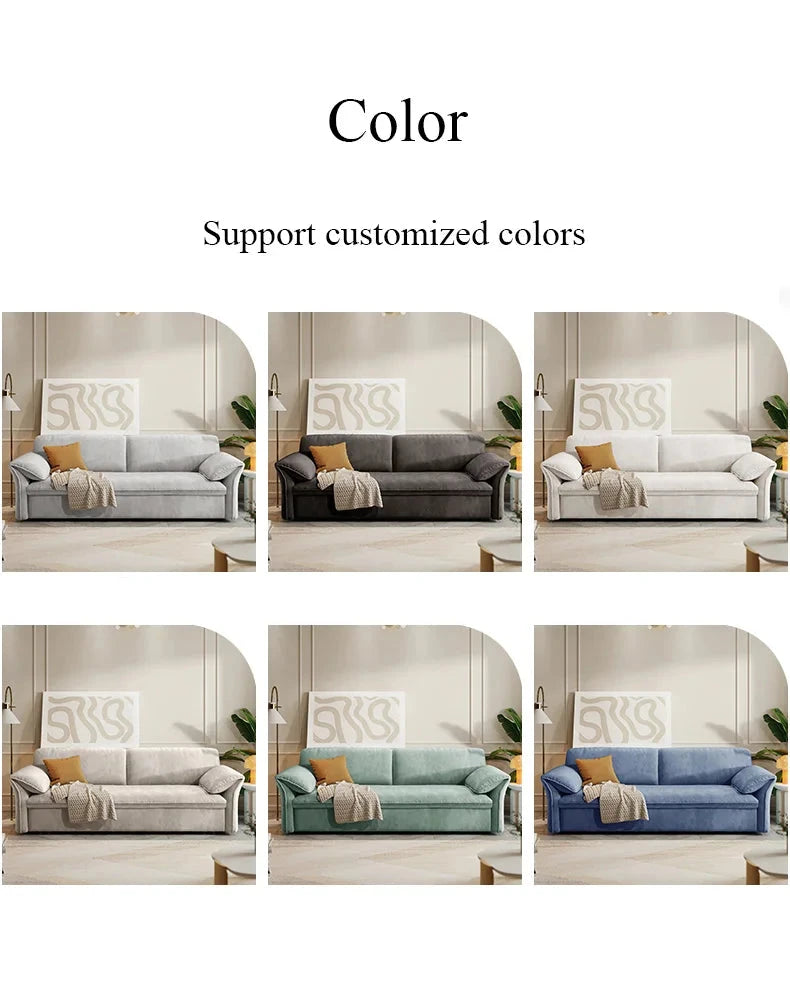 Modern Simple Folding Multifunctional Retractable Living Room Bedroom Fabric Sofa Bed High Quality Sofa Bed With Storage Manwatstore