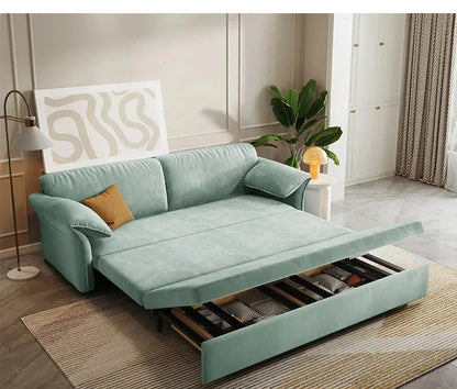 Modern Simple Folding Multifunctional Retractable Living Room Bedroom Fabric Sofa Bed High Quality Sofa Bed With Storage Manwatstore