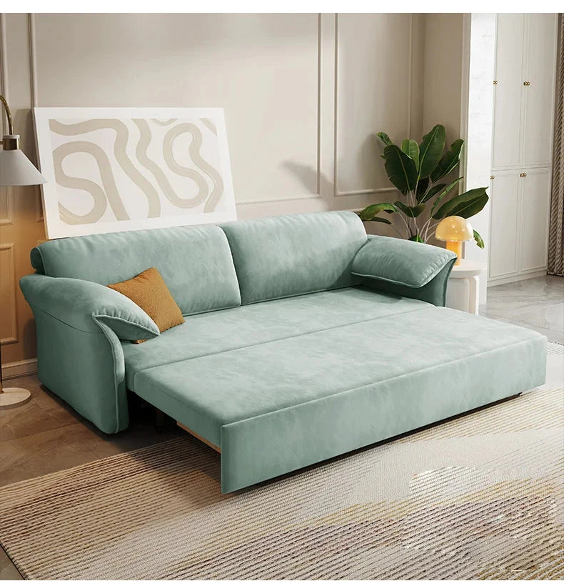 Modern Simple Folding Multifunctional Retractable Living Room Bedroom Fabric Sofa Bed High Quality Sofa Bed With Storage Manwatstore