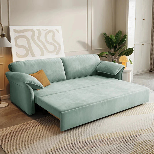 Modern Simple Folding Multifunctional Retractable Living Room Bedroom Fabric Sofa Bed High Quality Sofa Bed With Storage Manwatstore